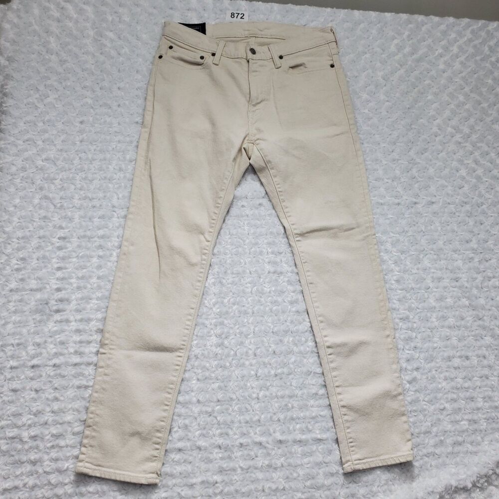 Abercrombie & Fitch Jeans Felix Super Skinny Mens Size 32 White Stretch